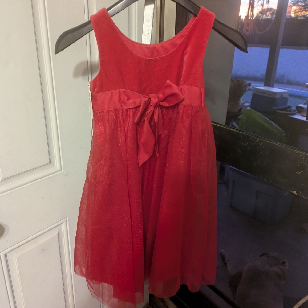 Girls 5 Carter's Vibrant Red Sleeveless Formal Dress NWT New